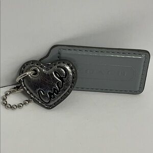 Coach Heart & Hang Tag Set | Silver Gray